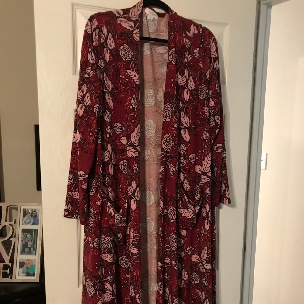 LuLaRoe Sarah Duster Cardigan Floral XL